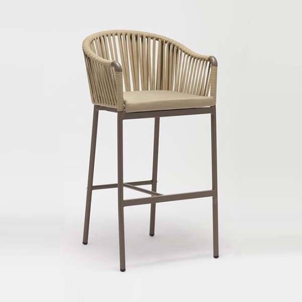 Outdoor Patio Restaurant Club Dinner Chair aus Aluminiumgewebe【I can-20135】
